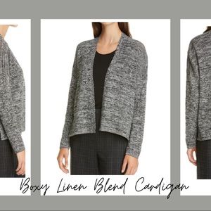 Eileen Fisher Boxy Linen Blend Cardigan